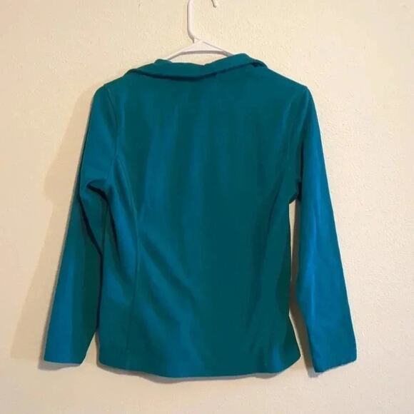 Lands end teal quarter zip fleece jacket size XS - Picture 3 of 4